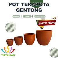 Gambar Pot Terakota Gerabah Tanah Liat / Pot Gentong Uk. 15 18 24 30 37 40 cm - 30 cm dari TIRTAMAN undefined 1 Tokopedia