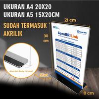 Gambar AKRILIK + STIKER AGEN BRILINK BIAYA ADMIN, PENGUMUMAN DLL - BAYAR CASH, A4 20x30cm dari STIKER PILKADA JAKARTA undefined 2 Tokopedia