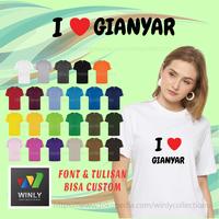 Gambar KAOS PRIA WANITA I LOVE GIANYAR KATUN SOFTSTYLE SIZE DEWASA S/D JUMBO - S dari Winly Collections undefined 1 Tokopedia