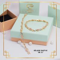 Gambar GELANG RANTAI GELANG EMAS 6K DAN 8K GELANG WANITA GK 21 - 6K dari GEMILANG MALL (PT. KKG) undefined 1 Tokopedia