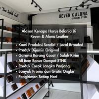 Gambar Tas Selempang Kulit Asli WAISBAG Sling Bag Pria Ori Distro Cowok Murah - TAN dari Reven Leathers undefined 4 Tokopedia