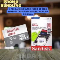 Gambar (4Pcs) Sandisk Ultra Micro SD 16GB 80Mbps CLASS 10 MicroSDHC dari Cemara Mas Indah undefined 2 Tokopedia