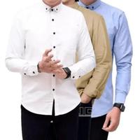 Gambar Terbaru PAKET HEMAT 3 PCS KEMEJA PRIA LENGAN PANJANG - HITAM-ABU-TOSCA, L dari JAJANG SELLER undefined 4 Tokopedia
