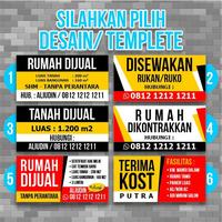Gambar Banner Spanduk Disewakan Dijual ukuran 140x70 cm - 01 dari Ernol Sembilan undefined 1 Tokopedia