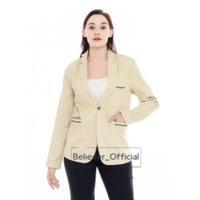 Gambar jas blazer wanita/blazer wanita casual - Abu-abu, M dari Believer_official undefined 2 Tokopedia