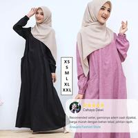 Gambar Gamis Syari Polos Wanita Remaja Bahan Katun Madina Original Termurah - Hitam, S dari Anaura Fashion Muslim undefined 1 Tokopedia