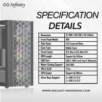 Gambar Casing Komputer Infinity Medusa V2 ATX USB Type C / Type A | Case PC - USB Type A dari Bora Tech IT undefined 4 Tokopedia