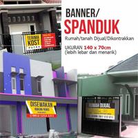 Gambar Banner Spanduk Disewakan Dijual ukuran 140x70 cm - 01 dari Ernol Sembilan undefined 2 Tokopedia