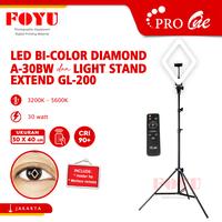 Gambar LED Bi-Color Diamond Ring Light Pro One A-30BW dan Light Stand GL-200 dari Foyu Photo Jakarta undefined 1 Tokopedia