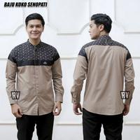 Gambar Baju koko pria mislim, koko Senopati m l xl - kunyit, L dari kanayastore. id undefined 4 Tokopedia