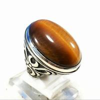 Gambar Cincin batu tiger eye biduri sepah natural big size dari pusat hoby seni undefined 2 Tokopedia