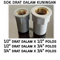 Gambar Sok drat dalam 1/2 1/2 x 3/4 3/4 inch Kuningan Faucet socket sock drat - 1/2 x 1/2 dari nsabadi surabaya undefined 1 Tokopedia