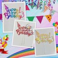 Gambar Topper Plastik Akrilik Kecil HAPPY BIRTHDAY Mini - HBD Oval Wave, Gold dari Party & Gift Shop undefined 1 Tokopedia