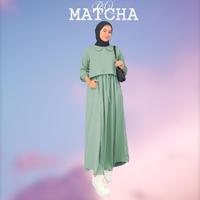 Gambar DRESS GAMIS TREND TERBARU READY SIZE S M L XL CRINCLE AIRFLOW SABBINA - Blue Denim, S dari aisahnuha undefined 3 Tokopedia