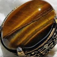 Gambar Cincin batu tiger eye biduri sepah natural big size dari pusat hoby seni undefined 1 Tokopedia