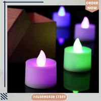 Gambar Lilin LED Mini / Candle Light Lamp Dekorasi Kamar Tidur / Lampu Lilin Plastik Sensor - Ungu dari KAWANMURAH STORE undefined 3 Tokopedia