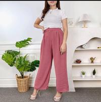Gambar Celana Kulot Wanita Premium Crinkle - Hitam dari TheresaLie Store undefined 5 Tokopedia