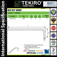 Gambar Kunci L Pendek 5/64" inch SAE Chrome Vanadium - Short Hex Key TEKIRO dari myHIU Official Store undefined 2 Tokopedia