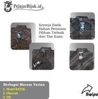 Gambar Kemeja Batik Pria Lengan pendek bahan premium modern fit, Termurah!!! - M dari Pelajarbijak undefined 3 Tokopedia