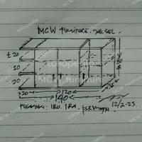 Gambar CUSTOM LEMARI DAPUR GANTUNG FULL ALUMINIUM/LEMARI DAPUR ANTI RAYAP. - 120x35x80 dari MCW furniture undefined 3 Tokopedia