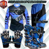 Gambar Baju trail motocross setelan dewasa PAKET FULLSET OFFROAD - Fullset 2, Sepatu 41 dari Askeyra Shop undefined 2 Tokopedia