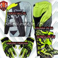 Gambar Baju trail motocross setelan dewasa PAKET FULLSET OFFROAD - Fullset 2, Sepatu 41 dari Askeyra Shop undefined 5 Tokopedia