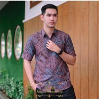 Gambar baju batik pria lengan pendek slimfit baju batik pria kemeja pria - S dari Arjuna Nawasena Batik undefined 1 Tokopedia
