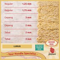 Gambar VACUUM PACK Mie Telur Popomie Bisa Request Bakmi Mie Telor Ayam - 1.25mm, Lurus dari Popomie undefined 2 Tokopedia