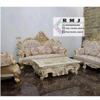 Gambar set kursi tamu bunga seribu- kursi tamu mawar seribu- set kursi sofa - Dp dari Rizqi meubel jepara undefined 3 Tokopedia