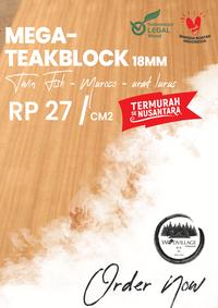 Gambar CUSTOM MEGA BLOCK / MEGA TEAK BLOCK / MEGA TEAK TWIN FISH 18MM SF dari Wood Village Id undefined 1 Tokopedia