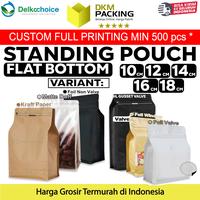 Gambar Plastik Klip VARIANT FLAT BOTTOM Standing Pouch DELKOCHOICE Makanan - SideGussetV B/W, 14x22 dari dkm packing undefined 1 Tokopedia
