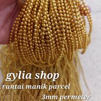 Gambar Manik Parcel 3mm / Manik Rantai emas permeter / Manik- manik rantai - warna Silver dari Gylia04 undefined 1 Tokopedia