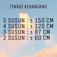 Gambar RAK SUSUN Penyimpanan Barang Rak Warung Keranjang Susun Serbaguna - 3 SUSUN, TIANG PUTIH dari -Zizi- undefined 5 Tokopedia