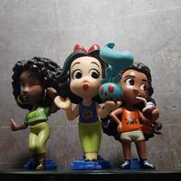 Gambar Figure Disney Wreck It Ralph Princess Tiana Moana Snow White Chibi Set dari ZTCollections undefined 1 Tokopedia