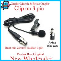 Gambar Mic clip on 3 pin buat wireless umum original dari produk jepit dari New whole Saler undefined 1 Tokopedia