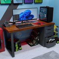 Gambar Desk setup | meja komputer | meja kerja | nakas drawer | bisa custom dari pradifa furniture undefined 3 Tokopedia