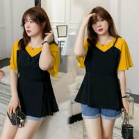 Gambar Blouse Salfa Merah Mustard Biru Bahan moscrepe fit to ld 100cm dari Gabriella Tokopedia undefined 2 Tokopedia