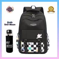 Gambar Tas Ransel Anak Perempuan Motif Catr01 Gratis Botol Minum Sd Smp Sma - Ungu dari KebunKoe undefined 5 Tokopedia