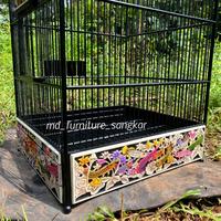 Gambar sangkar kotak, sangkar kotak ukir, sangkar burung, sangkar ukir dari MD FURNITURE SANGKAR undefined 5 Tokopedia