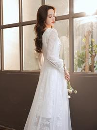 Gambar Gaun Pesta 2302015 Putih Lengan Panjang Party Dress - Custom Size dari ChristianTungOfficial undefined 2 Tokopedia
