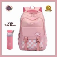 Gambar Tas Ransel Anak Perempuan Motif Catr01 Gratis Botol Minum Sd Smp Sma - Ungu dari KebunKoe undefined 3 Tokopedia
