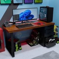 Gambar Desk setup | meja komputer | meja kerja | nakas drawer | bisa custom dari pradifa furniture undefined 2 Tokopedia