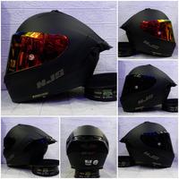 Gambar HELM NJS ZX-1R SOLID BLACK DOFT PAKET GANTENG VISOR IRIDIUM + SPOILER - BK DOF V-SMOKE, M dari Cikalhelmet undefined 1 Tokopedia