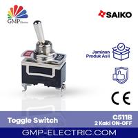 Gambar Toggle Switch Saiko 2 Kaki ON-OFF 250VAC 15A C511B dari GMP Elektrik undefined 1 Tokopedia