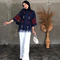 Gambar ( 4 Varian ) Baju tenun BLOUSE BATWING WANITA elegan kekinian - Febyna, XS dari Tenun Ahmad undefined 3 Tokopedia