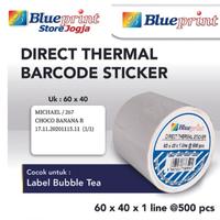 Gambar Direct Thermal Sticker 60 x 40 BLUEPRINT Label Stiker 60x40 mm 1 Roll dari blueprint store jogja undefined 1 Tokopedia