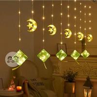 Gambar Lampu Tirai Idul Fitri LED Lebaran Ramadhan Bulan Bintang Ketupat dari Acili Store undefined 1 Tokopedia