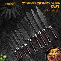 Gambar XITUO Pisau Dapur Chef Damascus Pattern Stainless Steel - 5 Inch Santoku dari BAGINDA-STORE47 undefined 1 Tokopedia