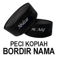 Gambar Peci Kopiah BORDIR NAMA Songkok Bordir Nama Kopeah Hitam - HITAM POLOS AJA, NOMOR 3 dari Katenzostore_NEW undefined 1 Tokopedia