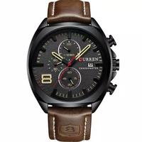 Gambar jam tangan pria curren 8324 original crono aktif anti air tali kulit - Hitam silver, All Size dari areabelanja76 undefined 2 Tokopedia